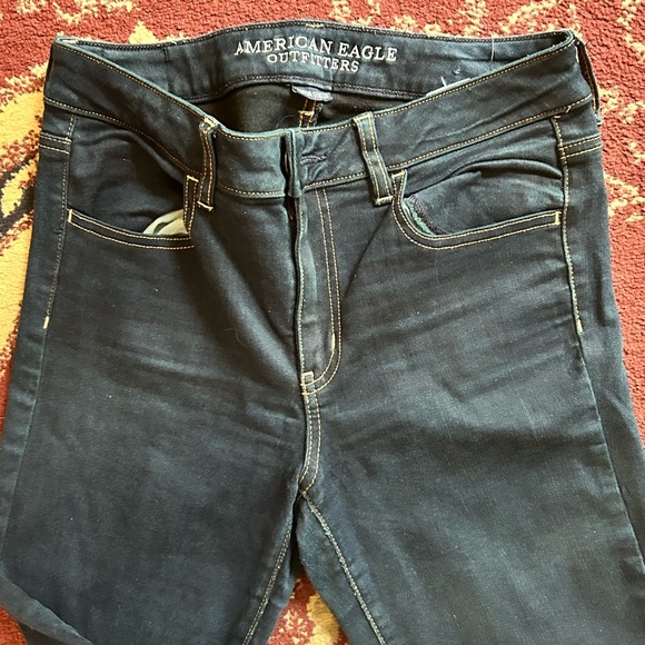 American Eagle Outfitters Dark Blue Super stretch jeggings- size 10- 31/32” - Picture 9 of 10